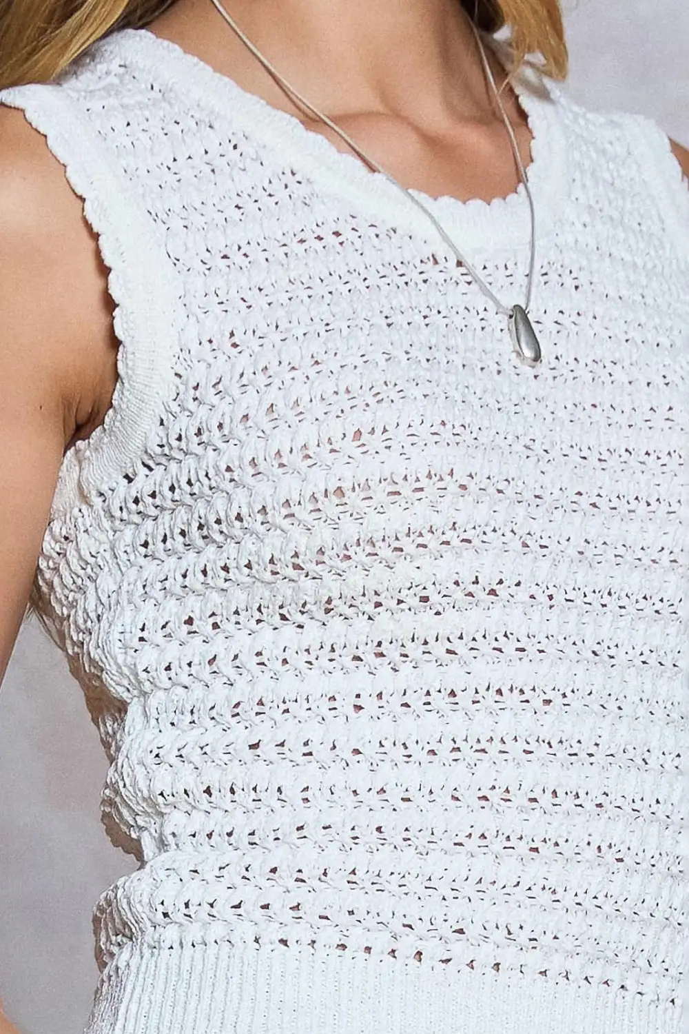 Sleeveless Textured Top