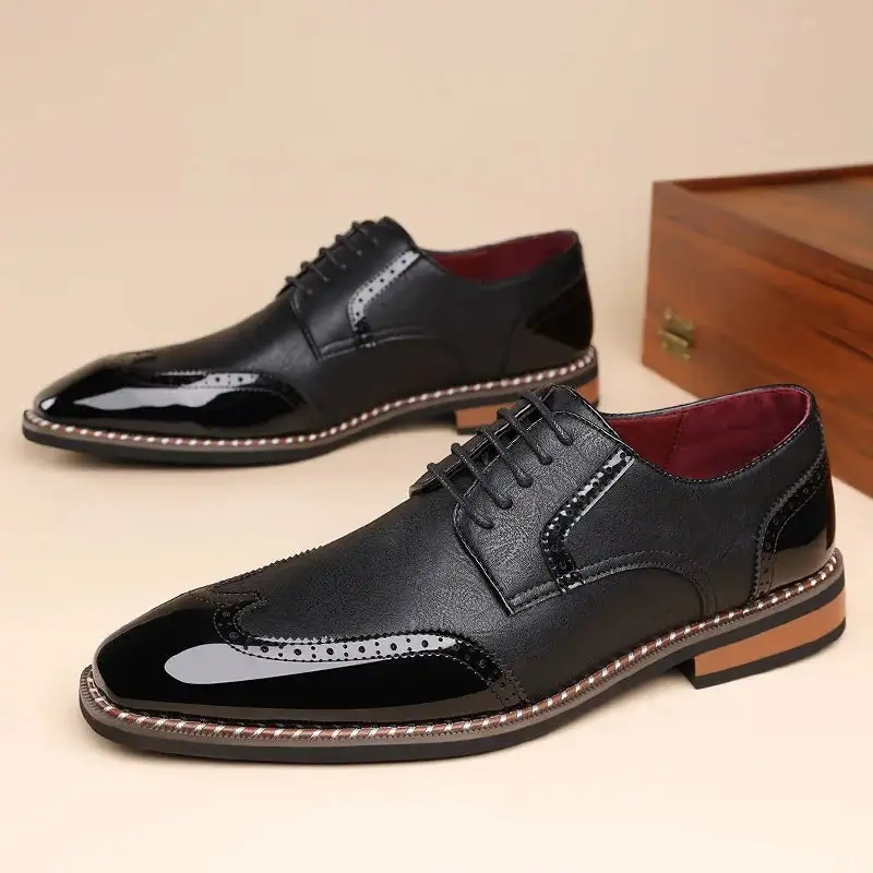 Formal Patchwork Oxford Shoes