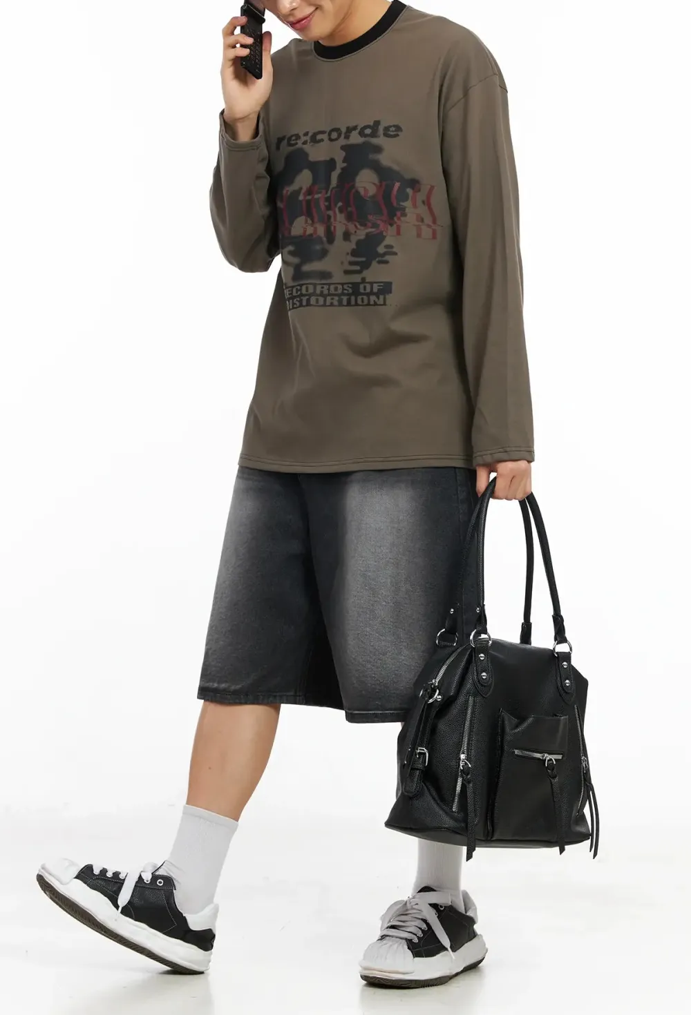 Men's Glitch Graphic Long Sleeve Top
