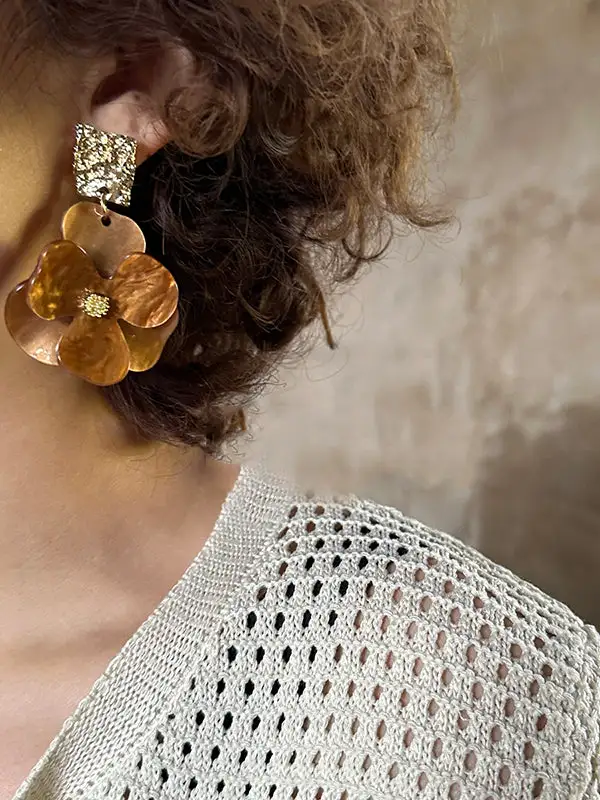 Modern Crystal-Look Drop Earrings