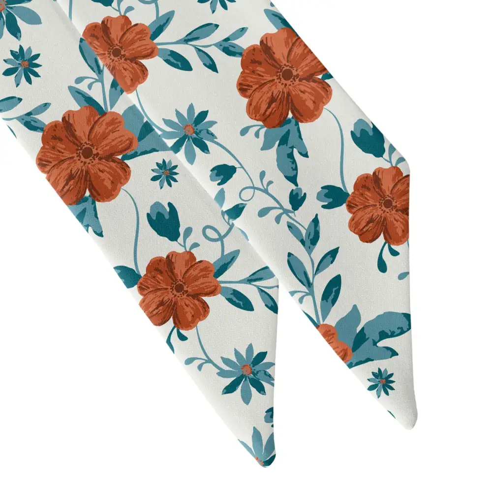 Impatiens Floral Pattern Hair Scarf