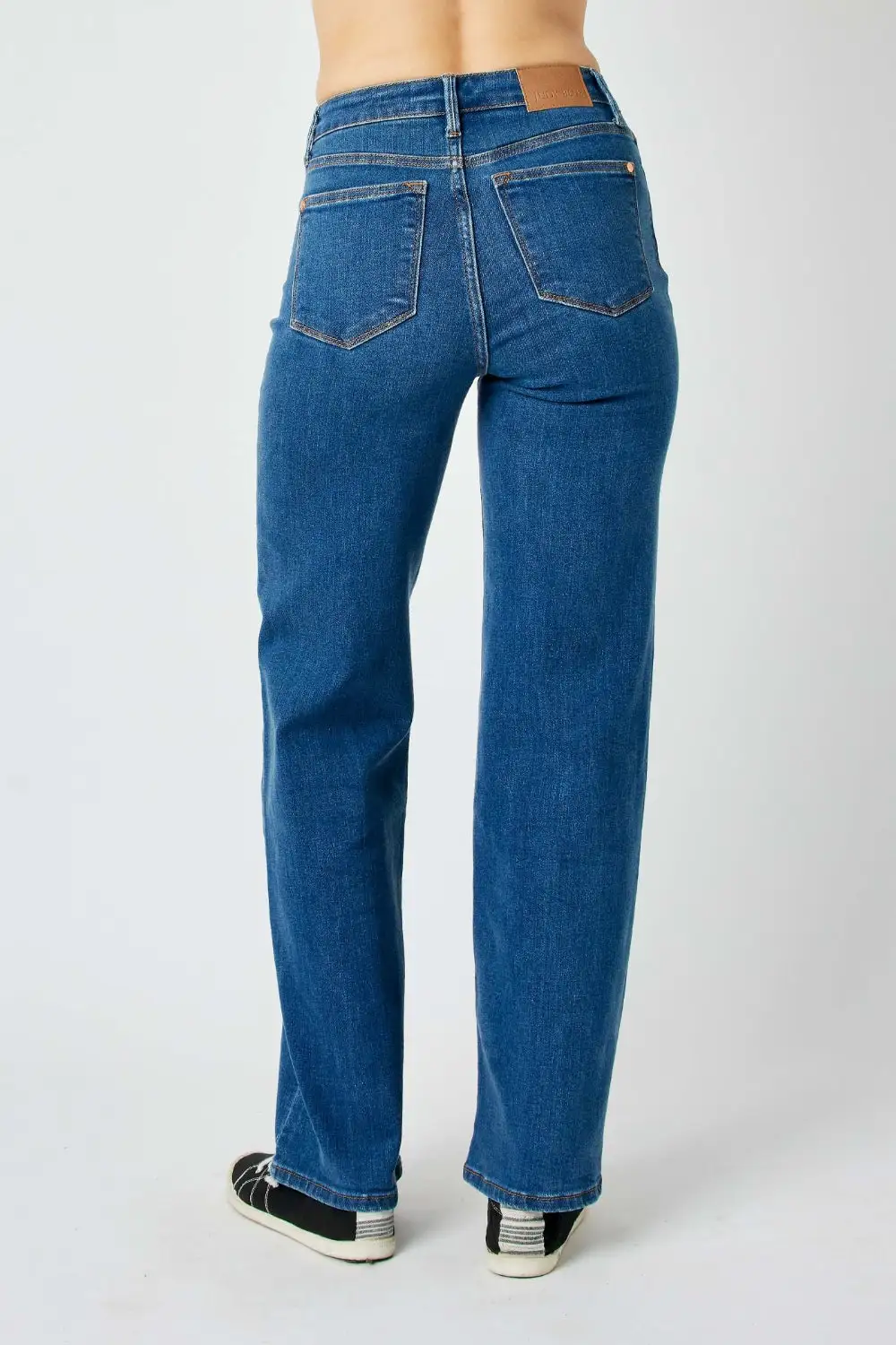 High Rise Straight Denim Jeans