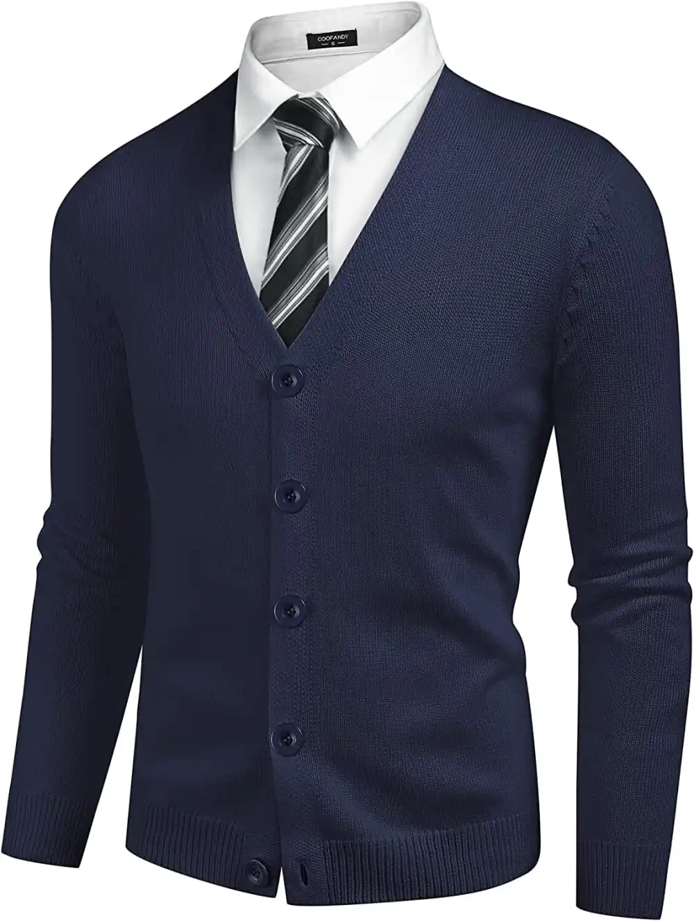 V Neck Lightweight Button Down Knitted Sweater Jeans