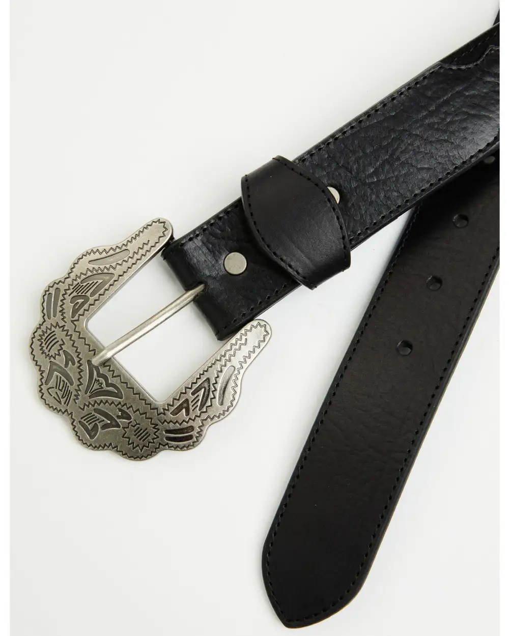 Suede Leather Boot Stitch Waist Belt