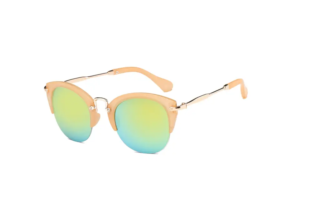 Women's Retro Classic Half Frame Horn Sunglasses