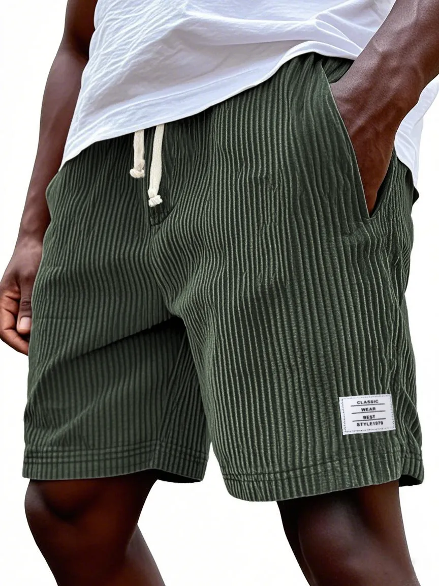 Corduroy Seamed Detail Shorts