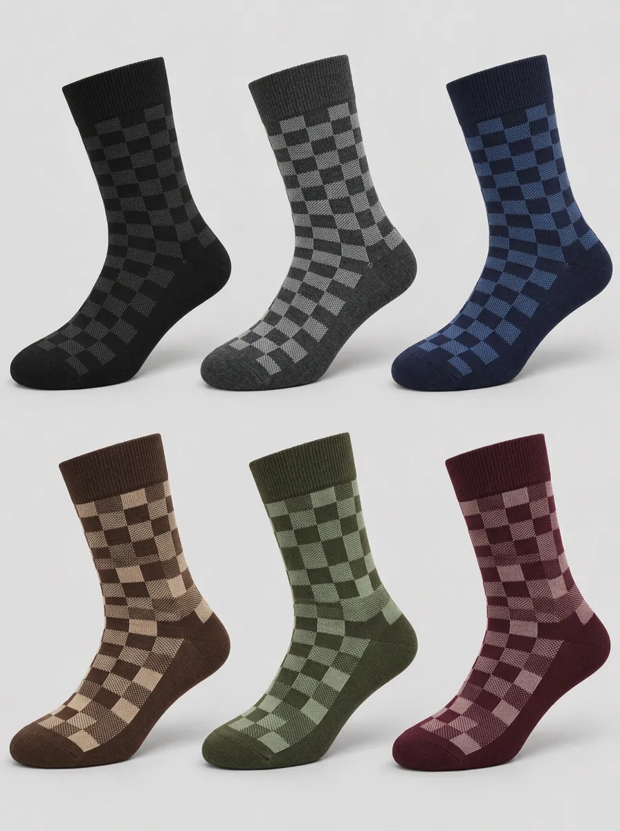 Men's Check Socks 3-Pack