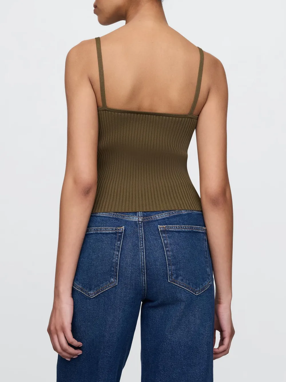 Solid Color Suspender Sweater