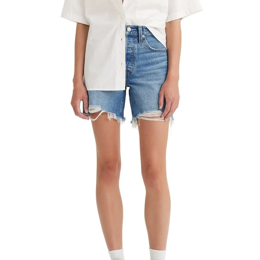 Denim High Rise Shorts