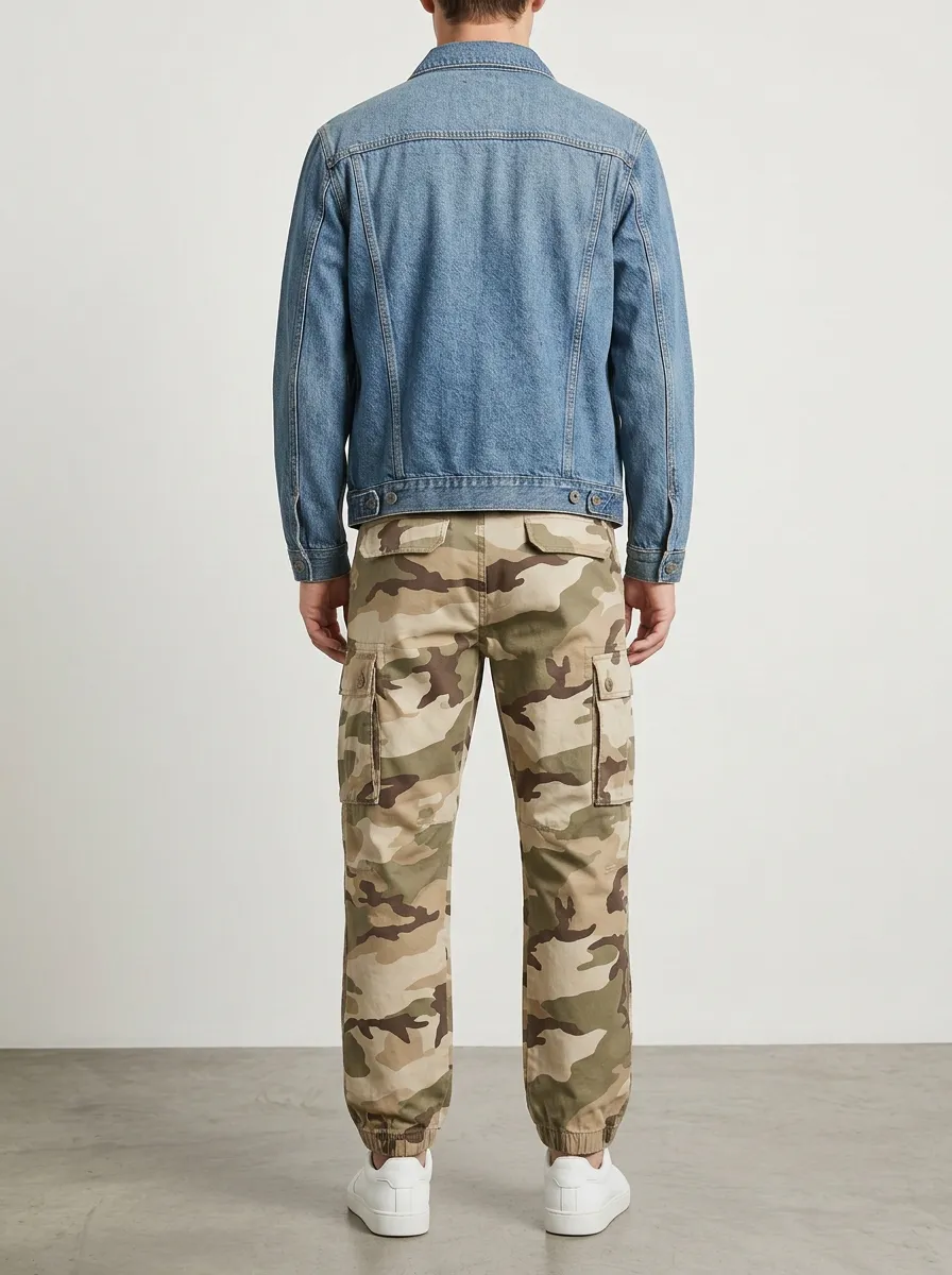 Men's Jogger-Style Outdoor Camouflage Cargo Pants