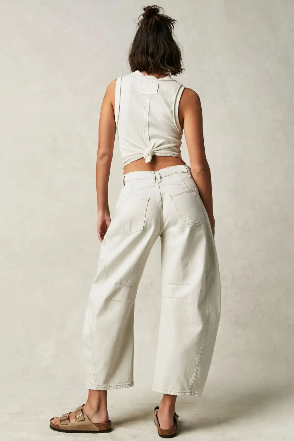 Tiered Relaxed Fit Denim Jeans