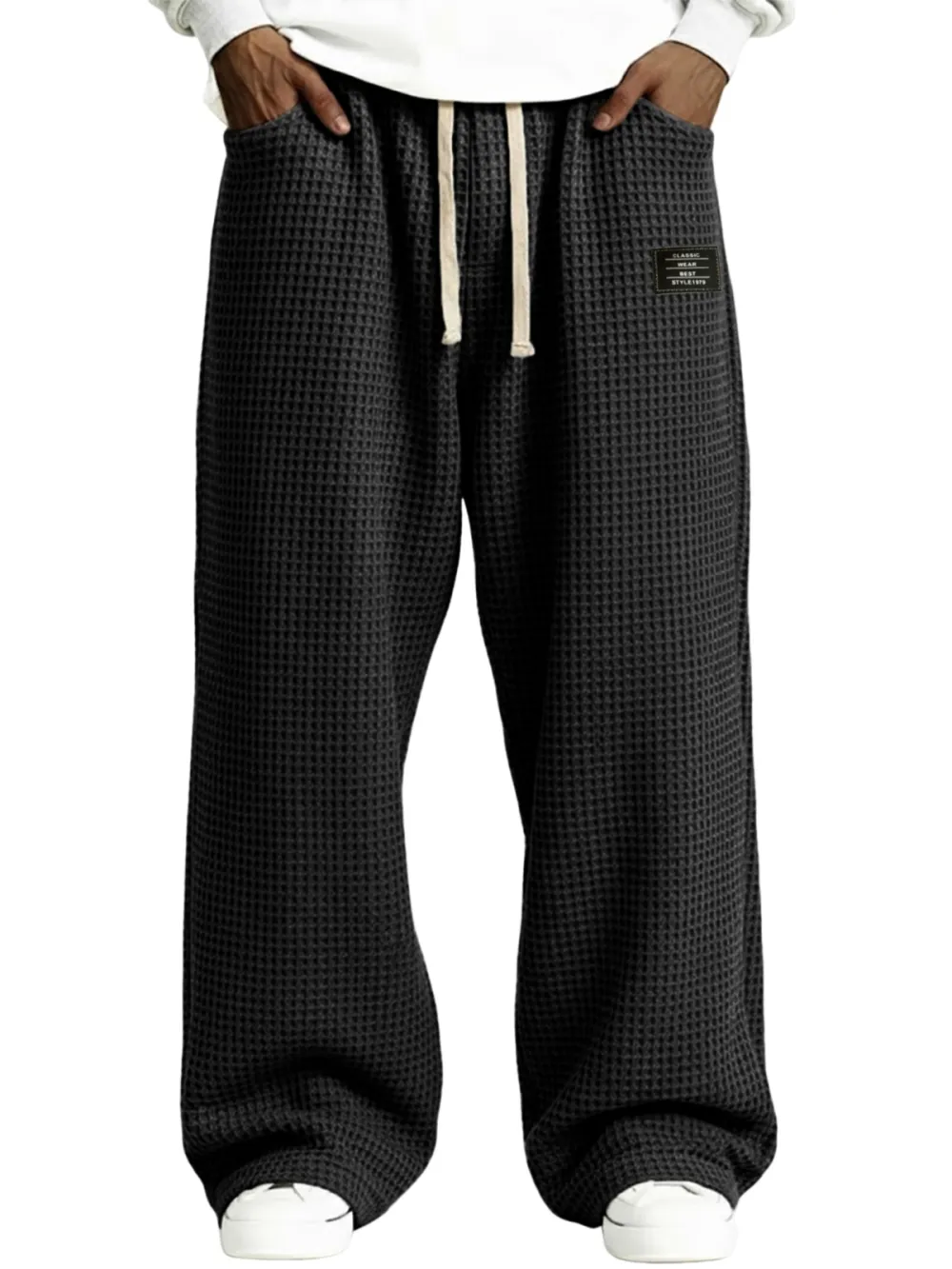 Everyday Textured Knit Drawstring Pants