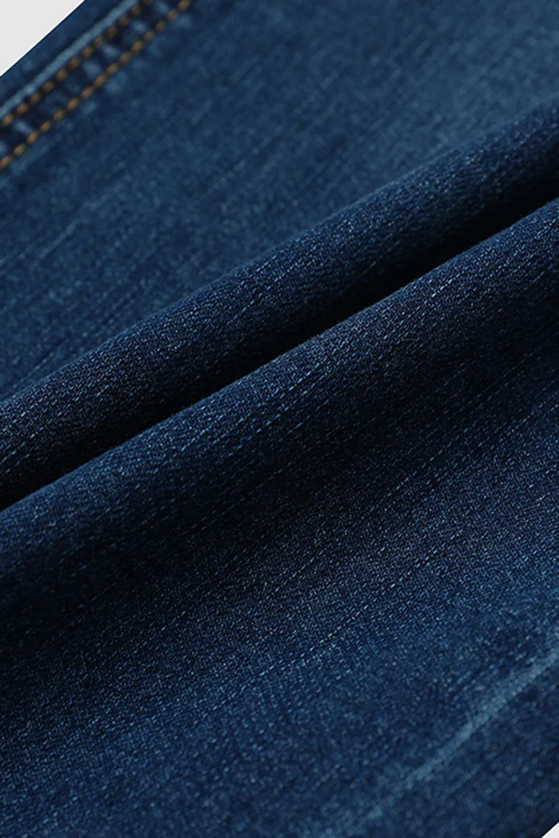 Pocket Detail Wide Leg Mid Waist Jeans Without Belt