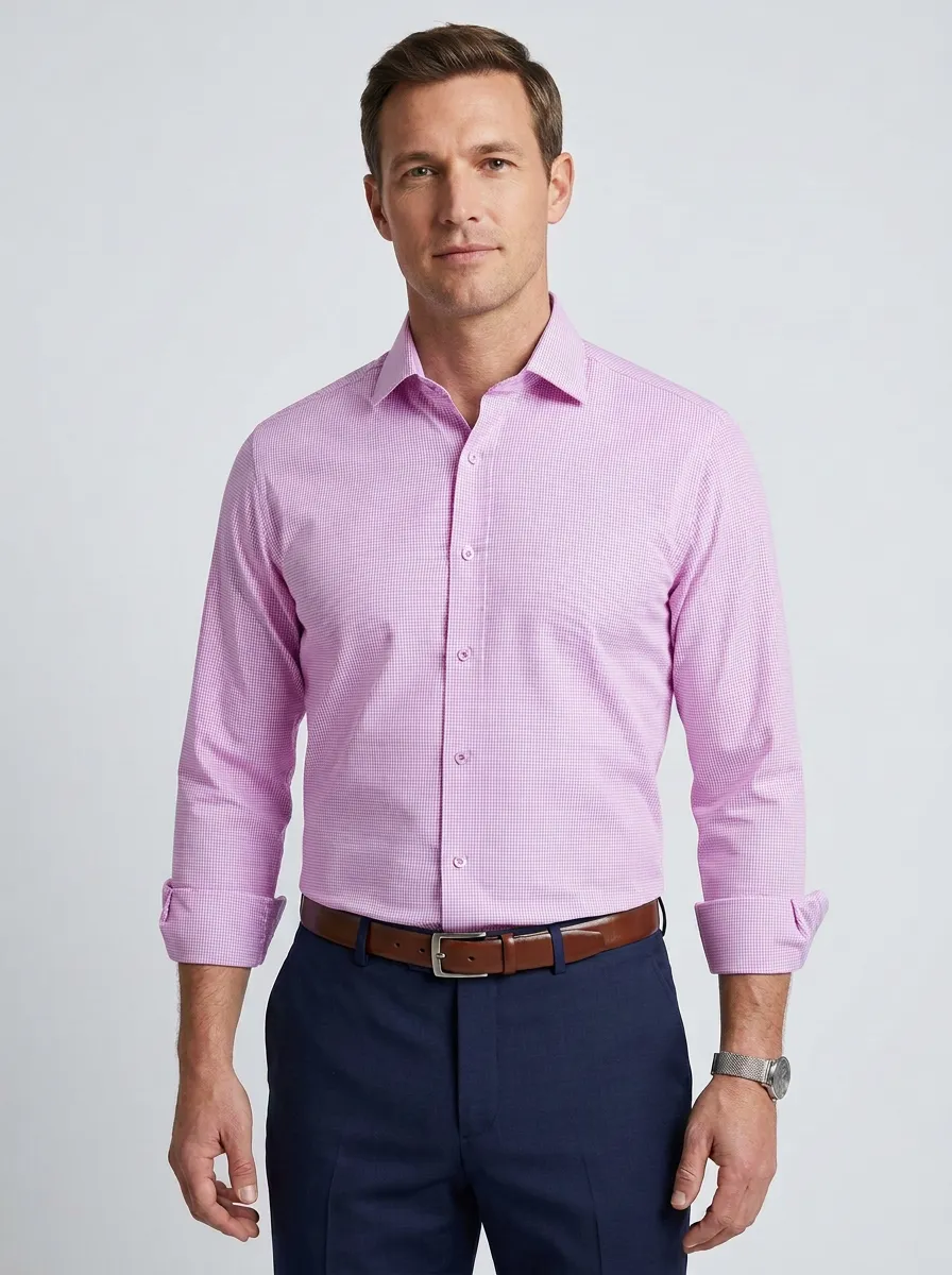 Men's Gingham Dress Shirt