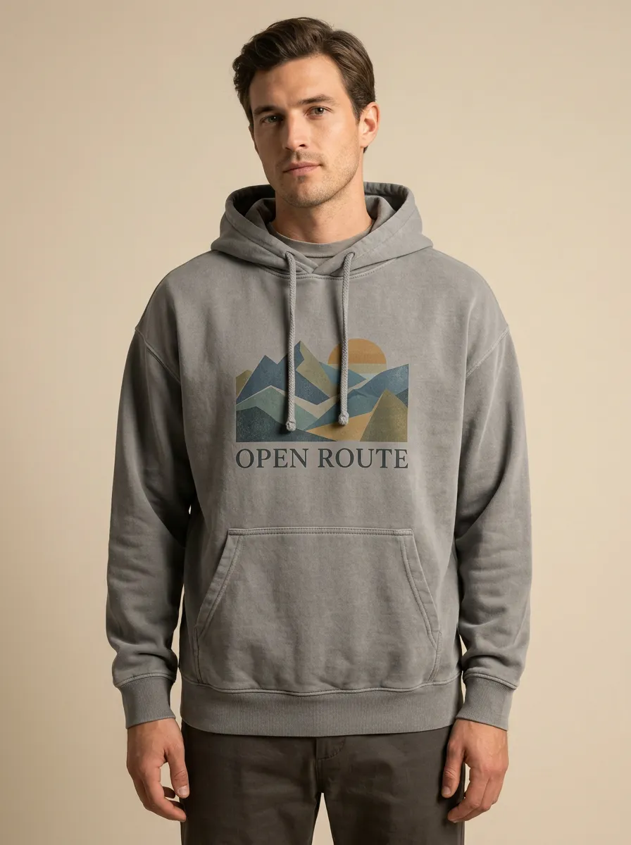 Unisex Mountain Open Route Pullover Hoodie