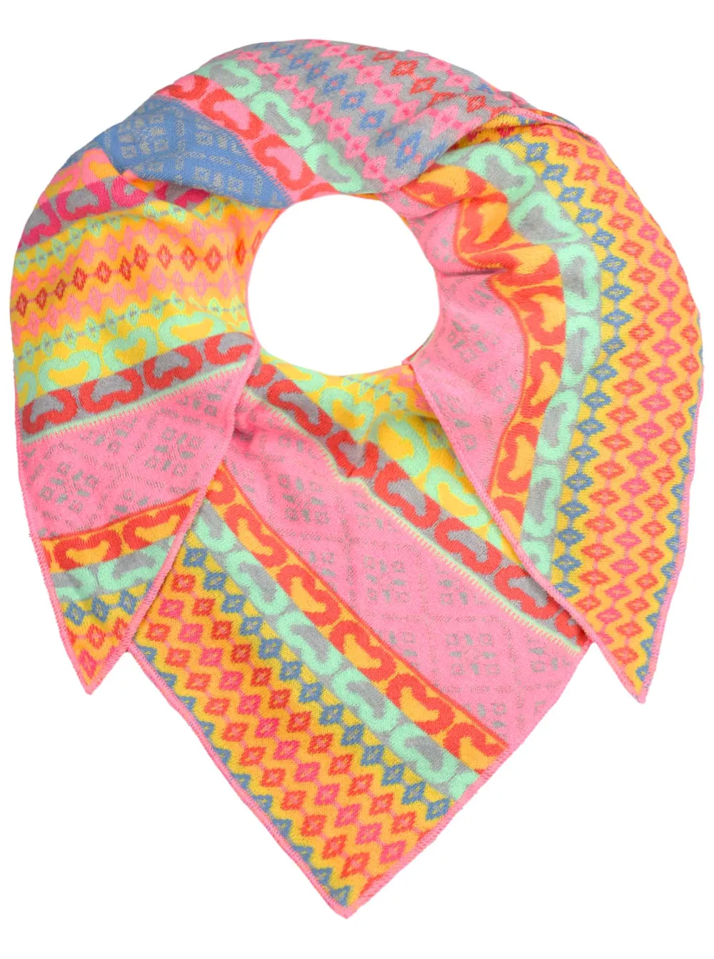 Textured Easy Style Cotton Wool Heart Pattern Fashion Scarf