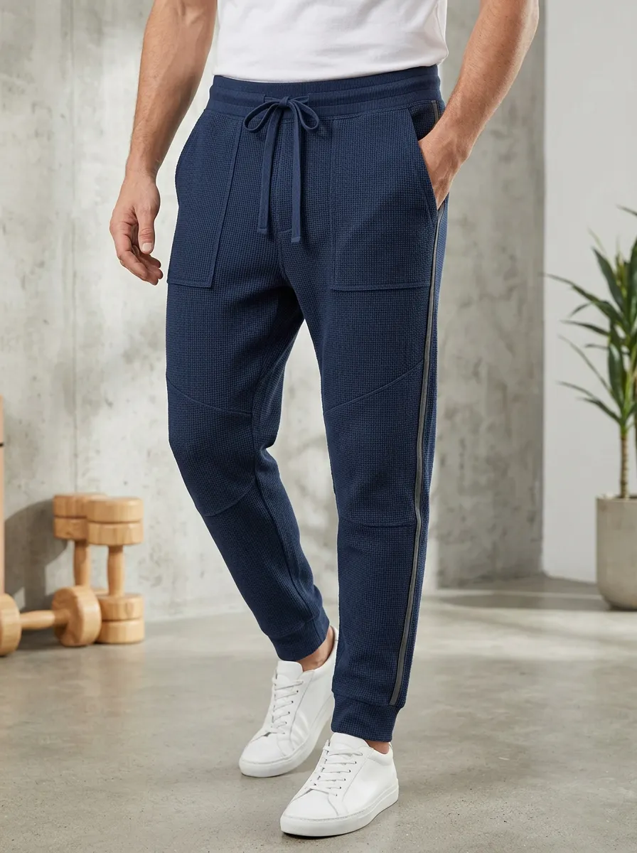 Men's Waffle Knit Jogger Pants Waffle