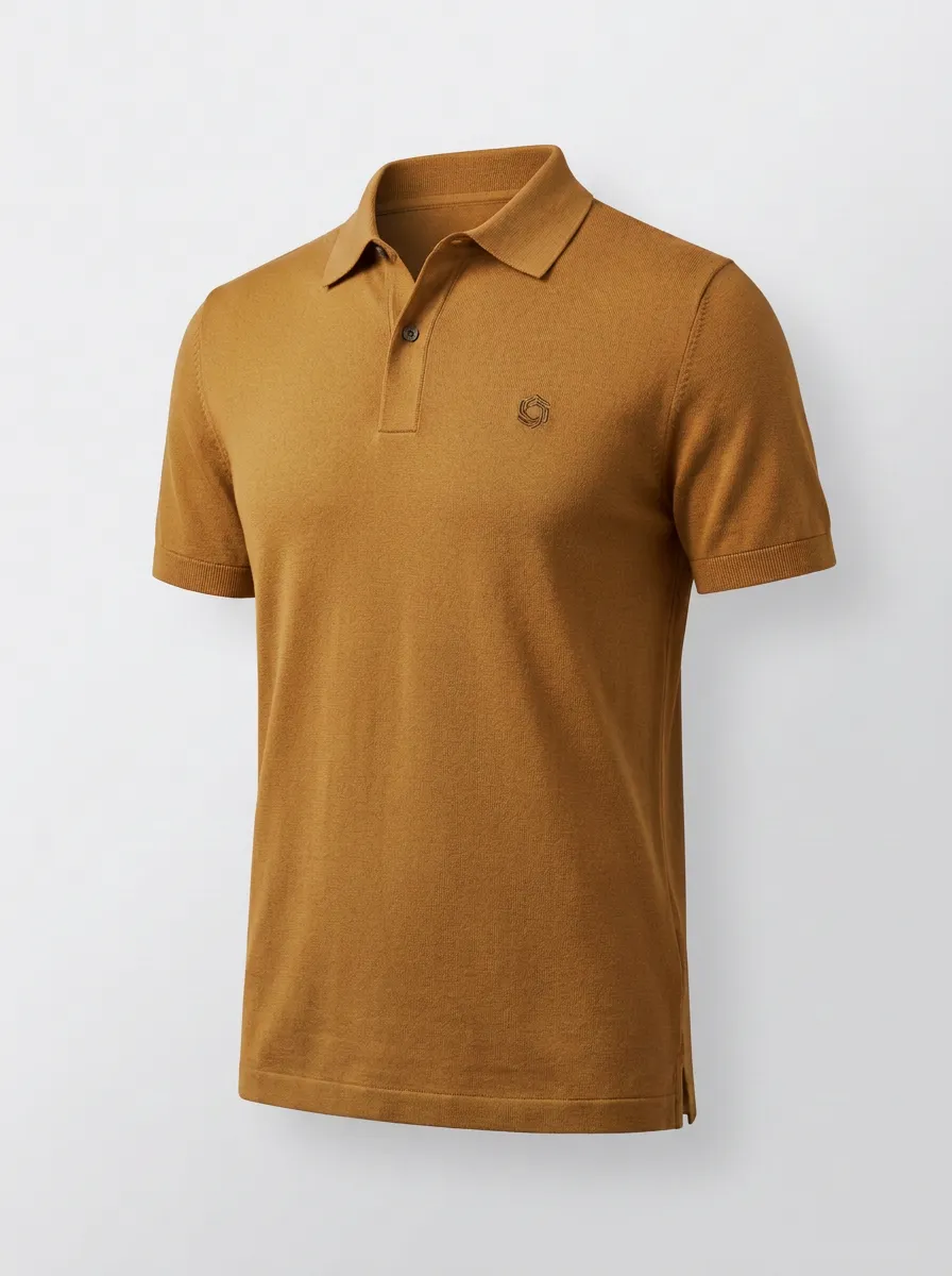 Geometric-Detail -Detail Men's Polo Shirt