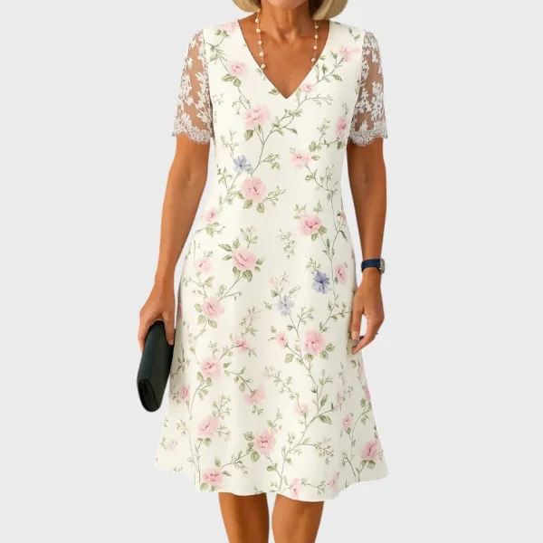 Lace Detail Shorts Midi Dress