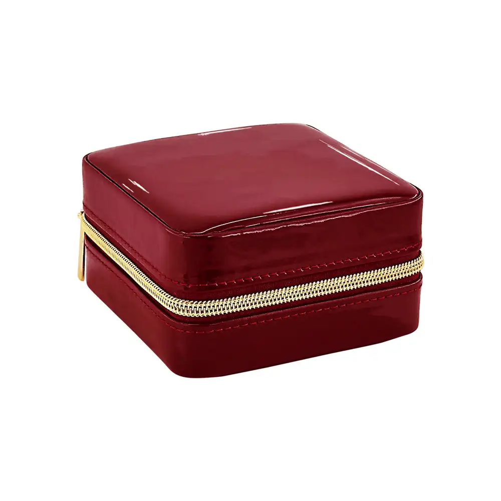 Mirror Lid Travel Jewelry Case