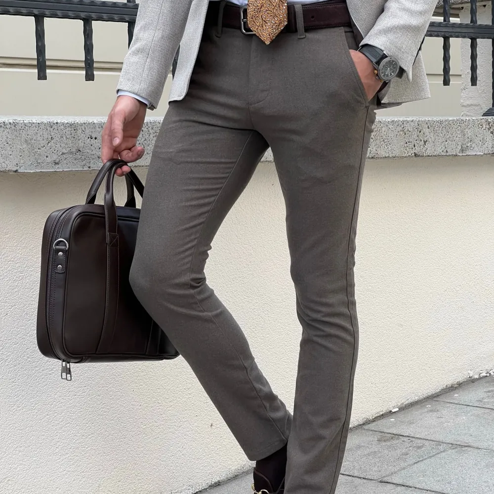 Timeless Side Pocket Slim Fit Tailored Trousers