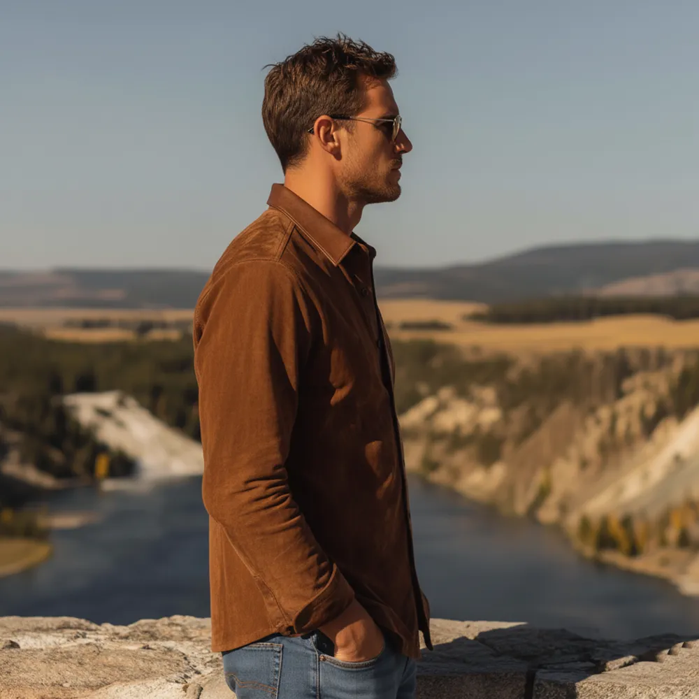 Suede Utility Pocket Shirt