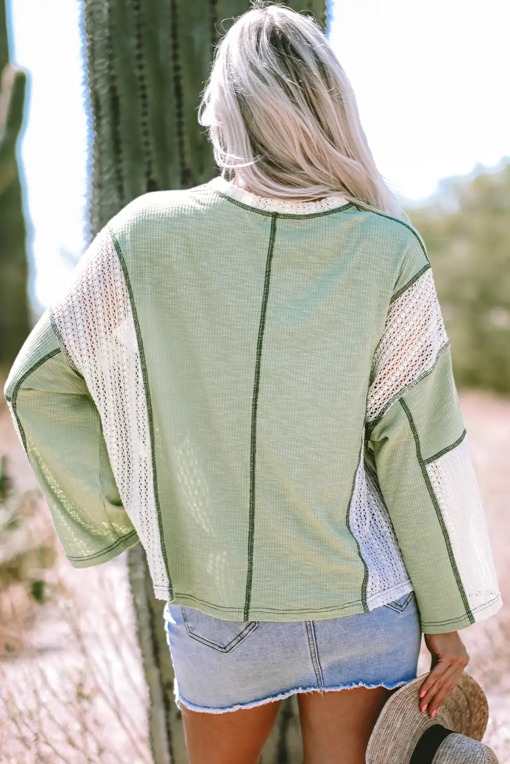 Women's Loose Fit Exposed Seam Top