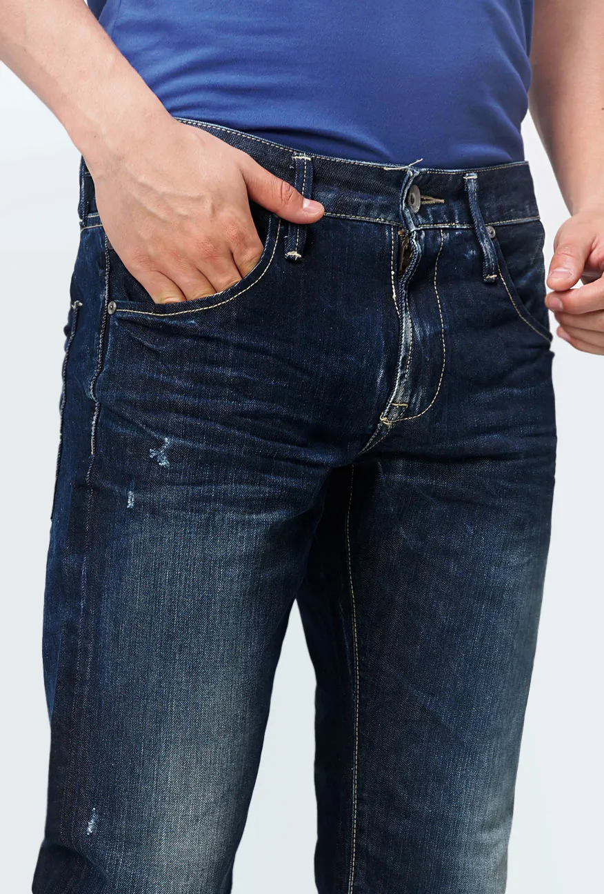 Men's Elegant Minimal Slim Fit Denim Pants