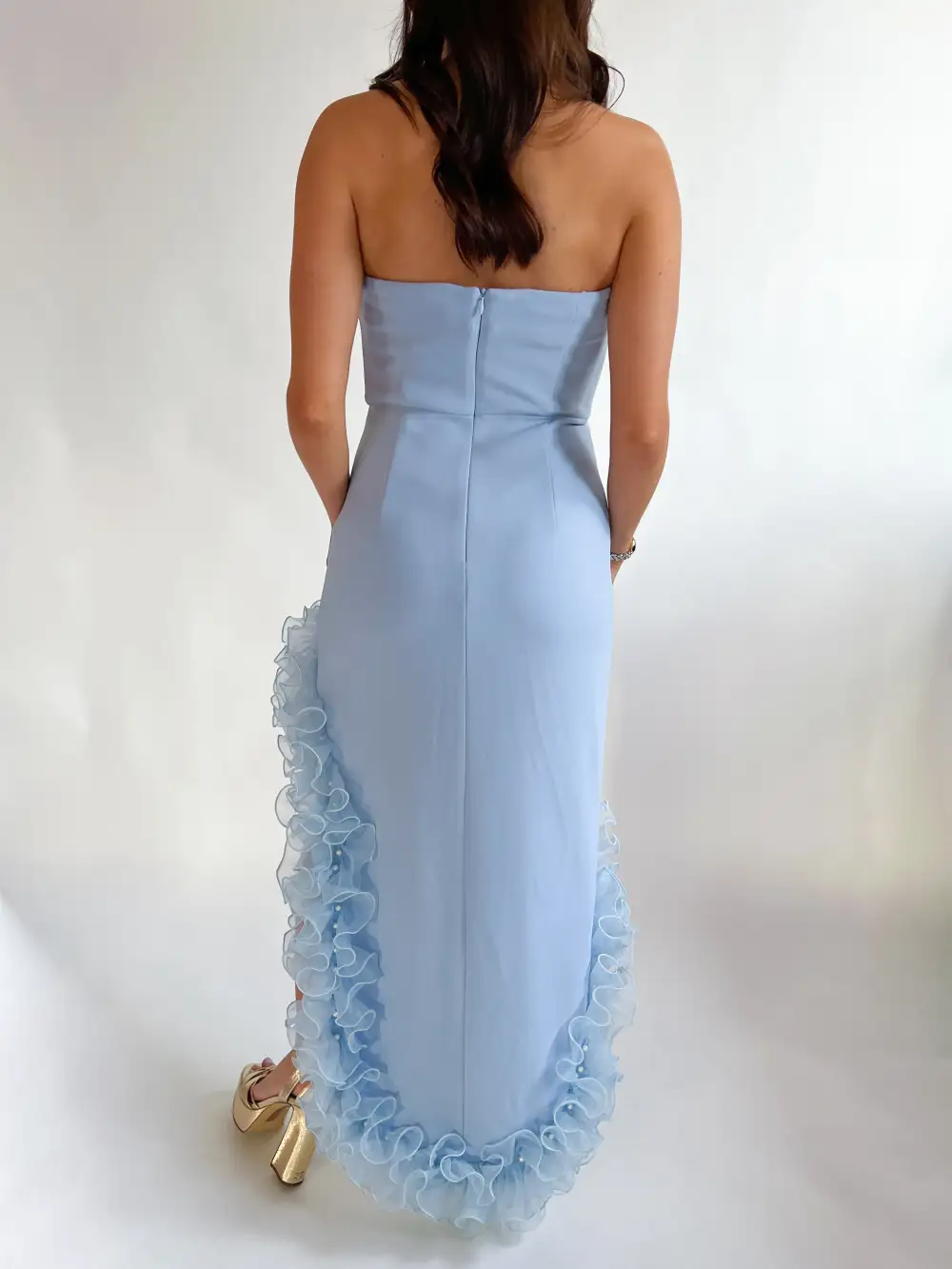 Strapless Midi Detail Gown