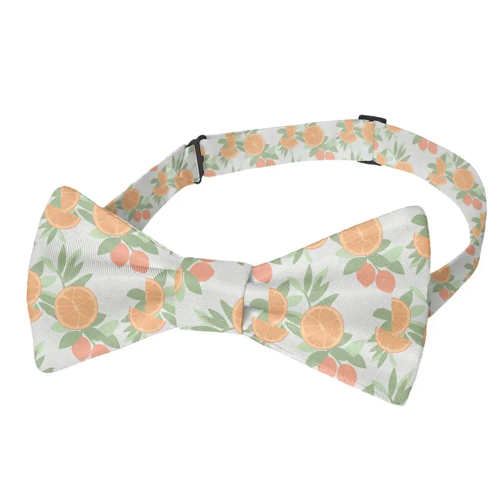 Citrus Blossom Floral Motif Bow Tie