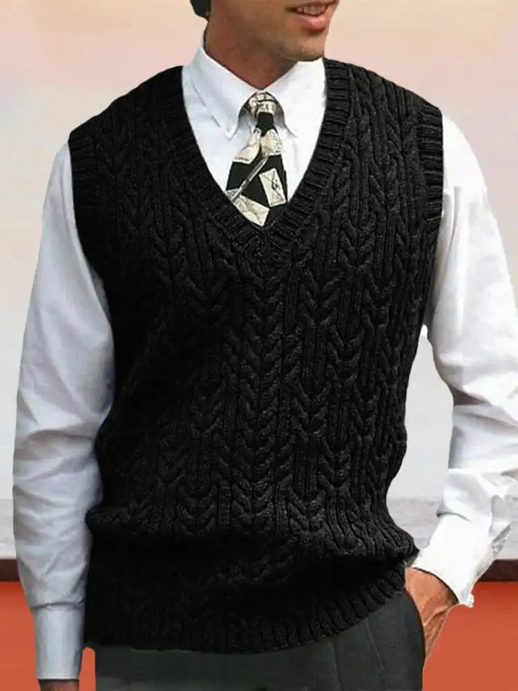 Layering V-Neck Suit Vest