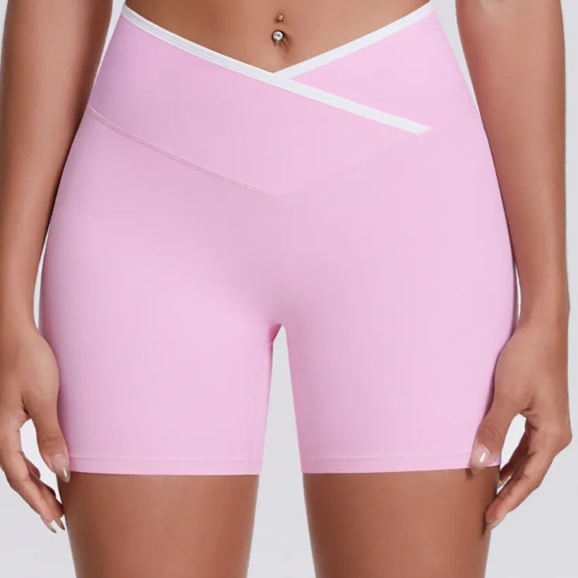 Women's Cross-Waist Yoga Shorts