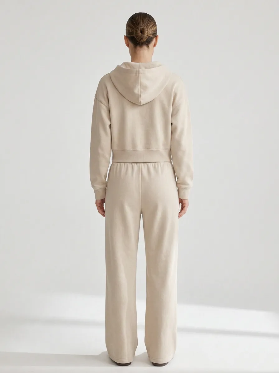 Studio Zip-Up Sweatpants Women's Cropped Zip-Up Hoodie Jogger Active Set