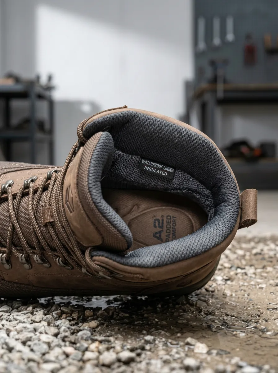 Everyday Outdoor Leather-Look Men's Waterproof Work Boots