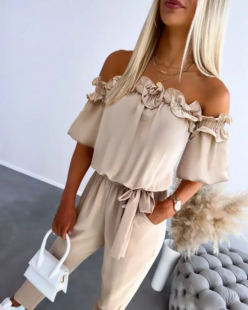 Romantic Off-Shoulder Elegant Jumpsuit