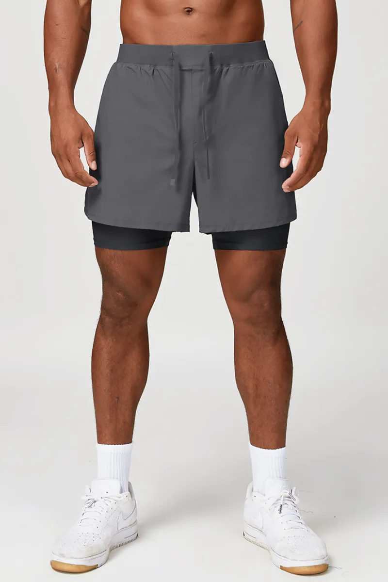 Quick Dry Breathable Drawstring Athletic Shorts