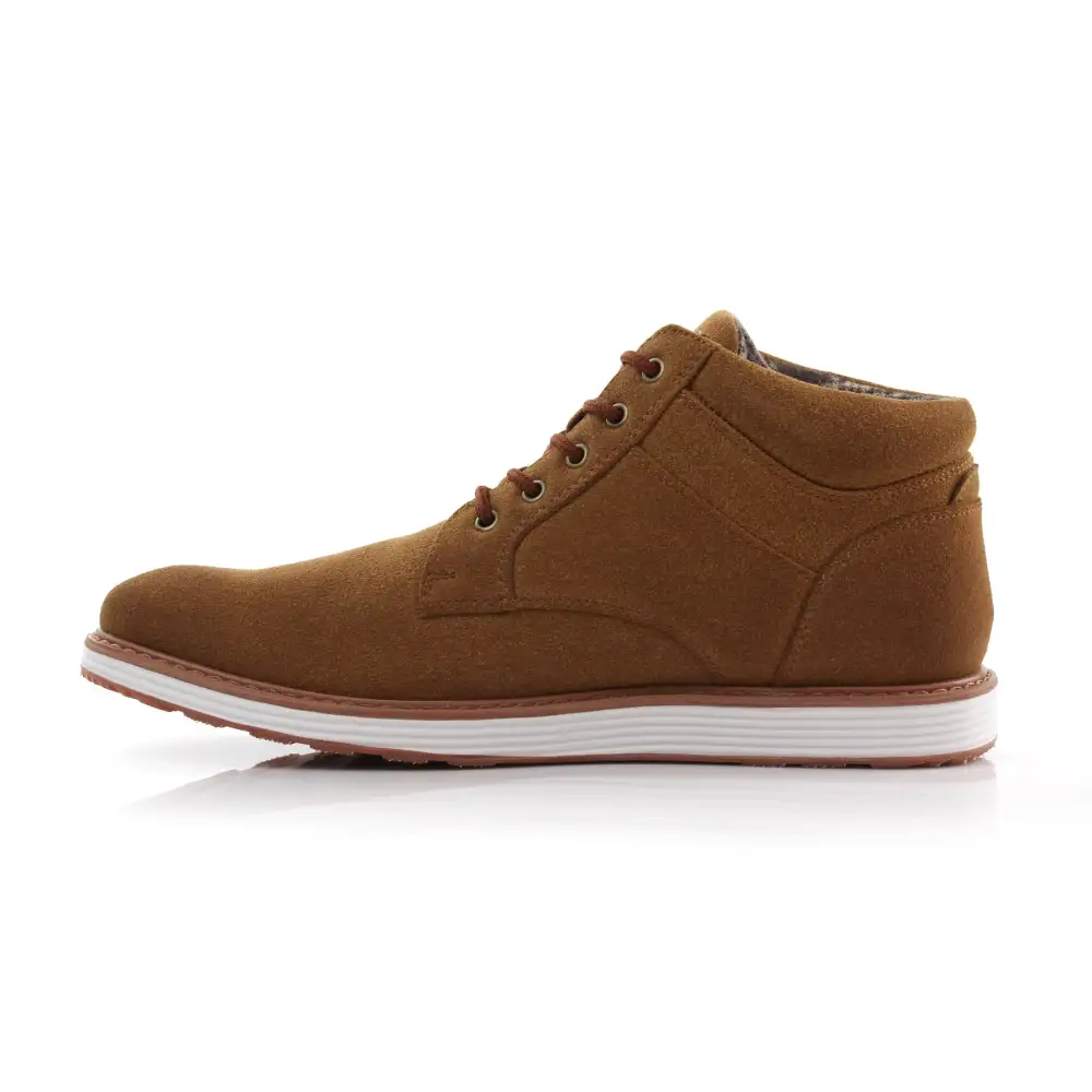 Faux-Suede Suede Lace-Up Chukka Boots
