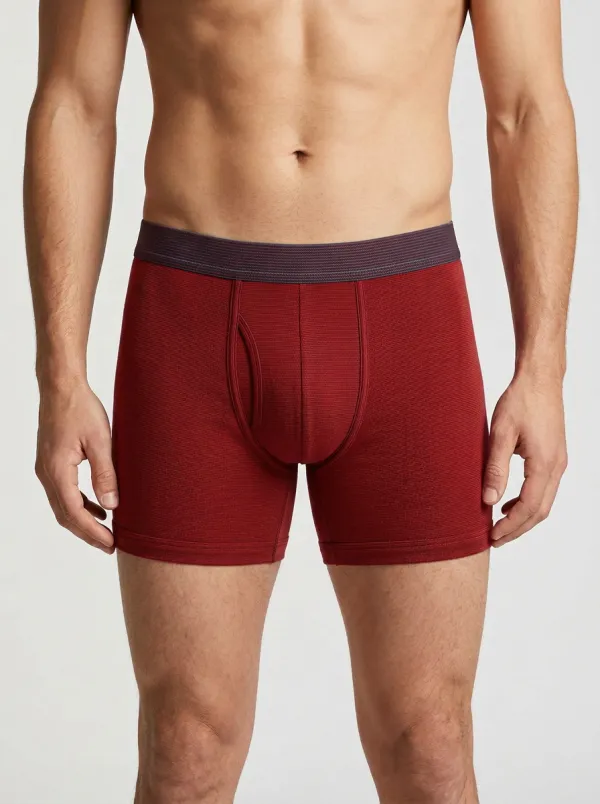 Men's Charcoal Ribbed Texture Boxer Briefs