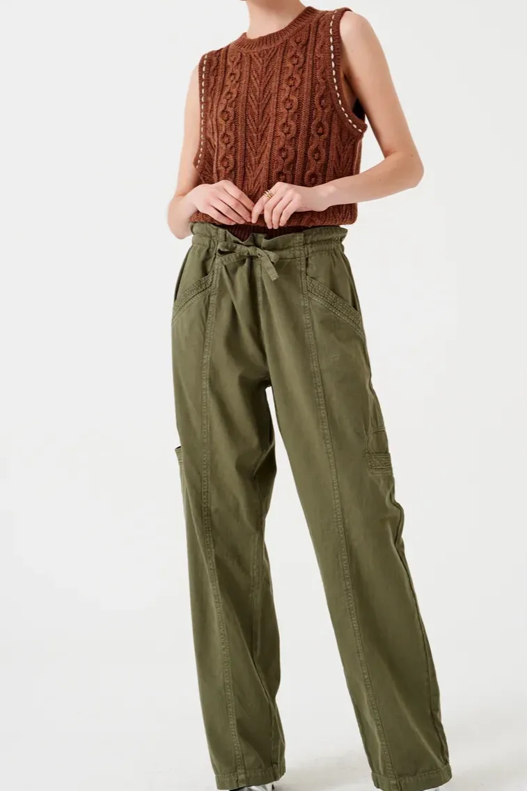 Drawstring Relaxed Cargo Pants