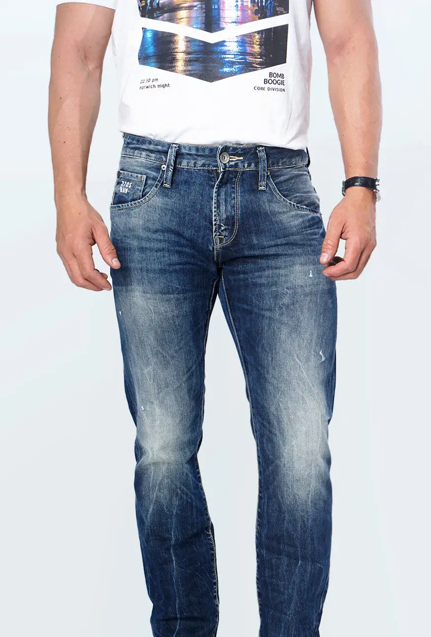 Men's Versatile Minimal Slim Fit Denim Pants