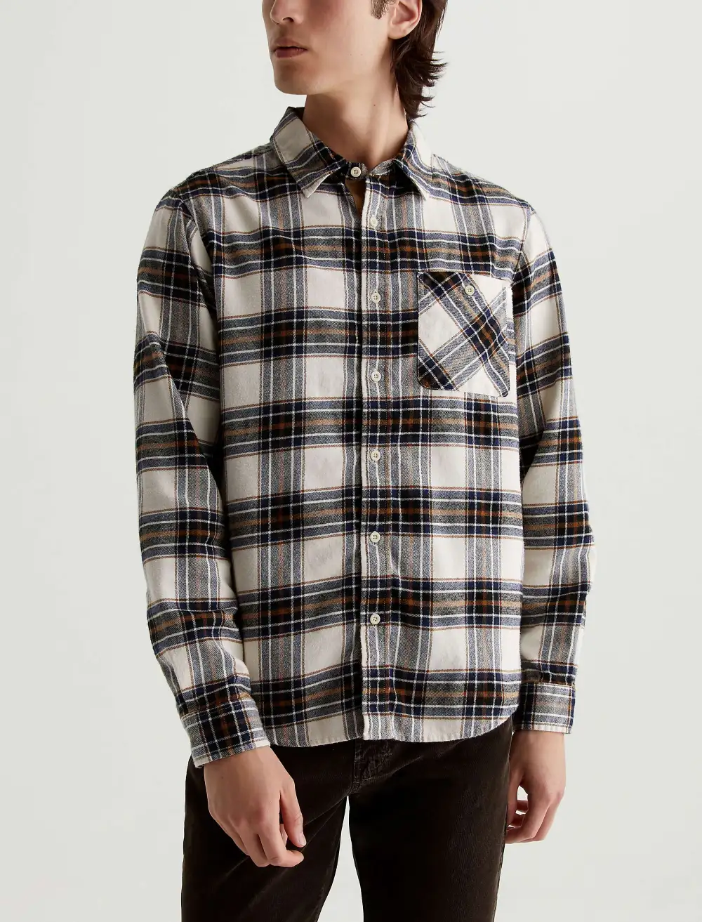 Men's Flannel Button-Up Shirt