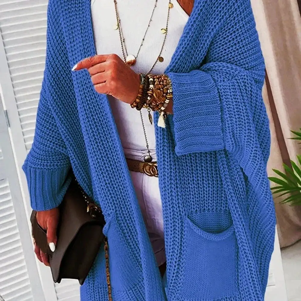 Oversized Hooded Midi-Knit Coat