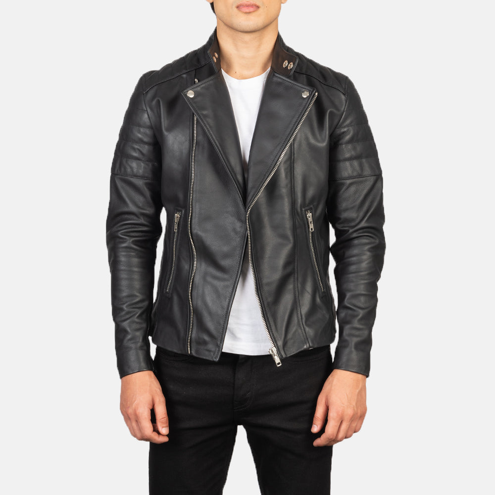 Men's Classic Casual Biker Leather Jacket