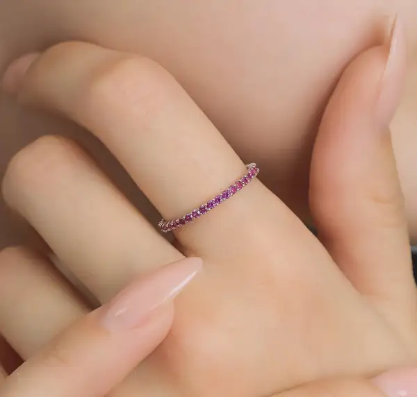 Full Eternity Ruby Wedding Ring