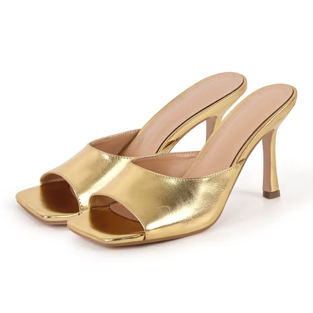 Square Toe Stiletto Mule Sandals
