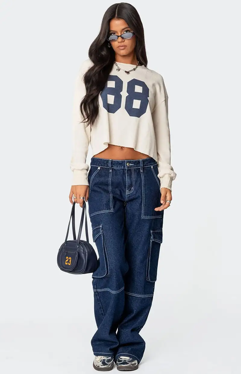 Edikted 88 Waffle Long Sleeve T-Shirt