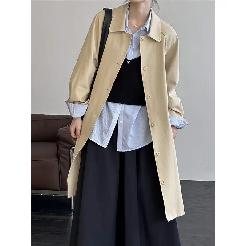 Relaxed Lapel Relaxed Outerwear Coat