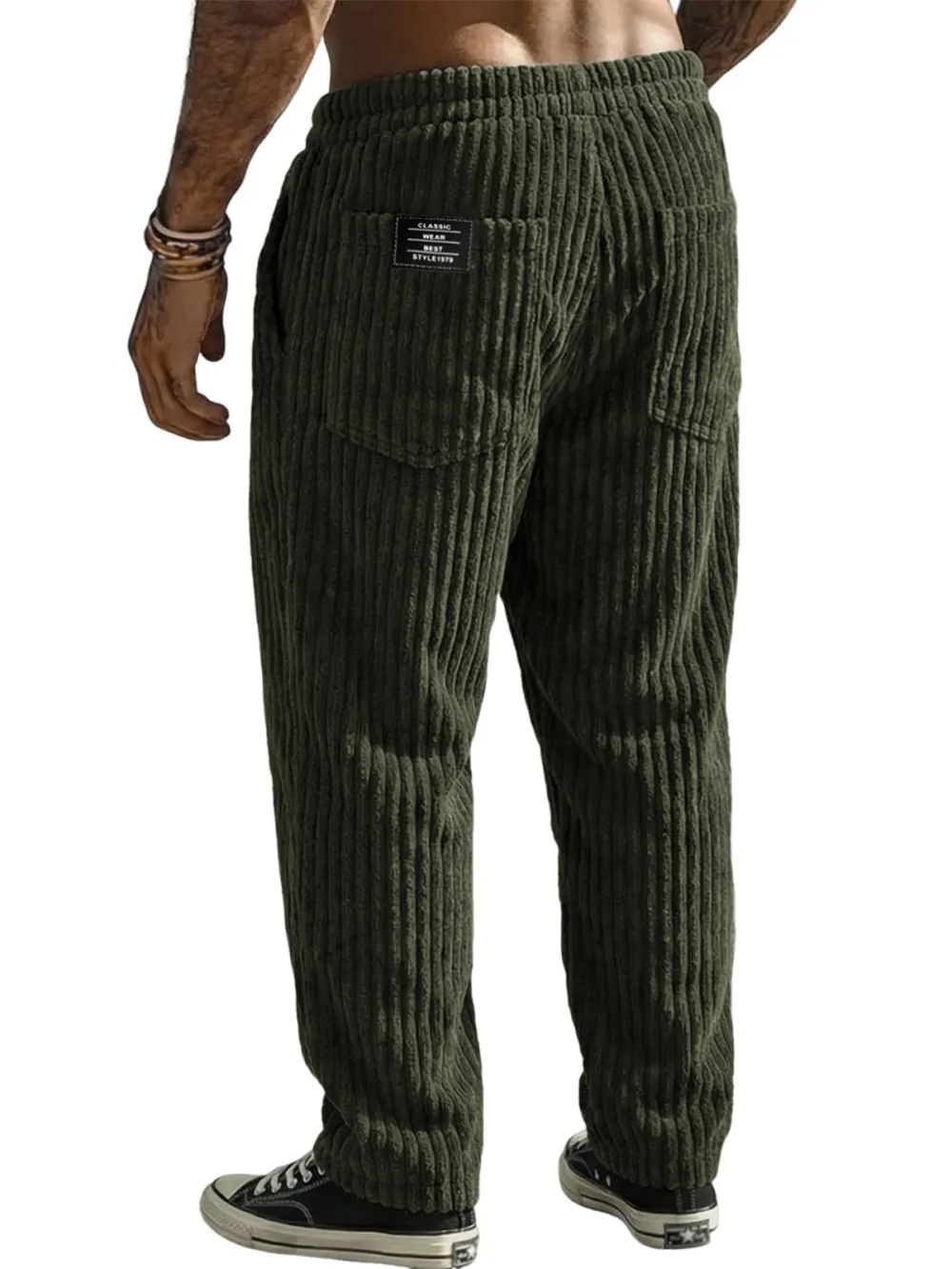 Corduroy Seamed Detail Trousers