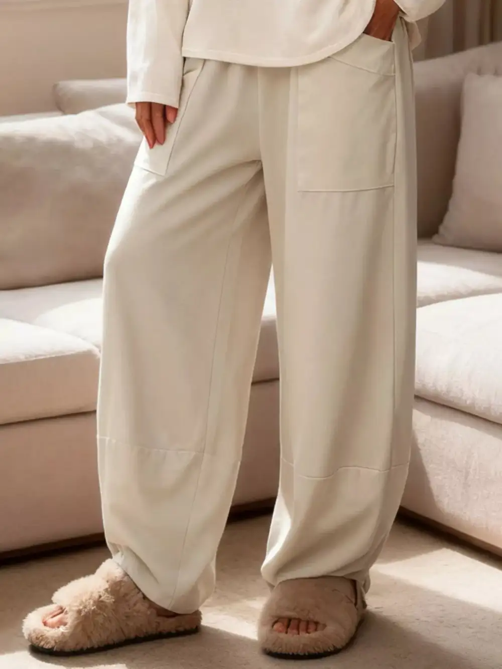 Relaxed Fit Pocketed Casual Everyday Pants