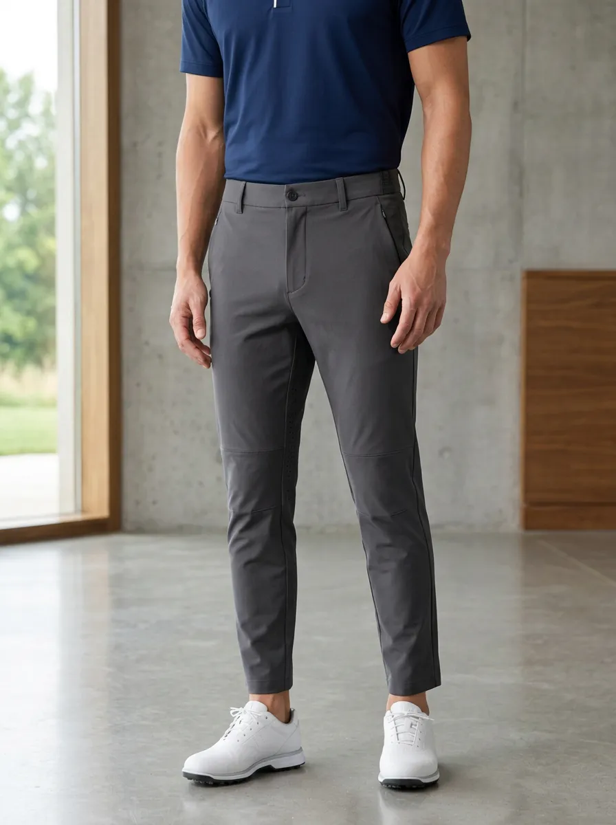Men's Golf Lover Grey Performance Printed Trousers